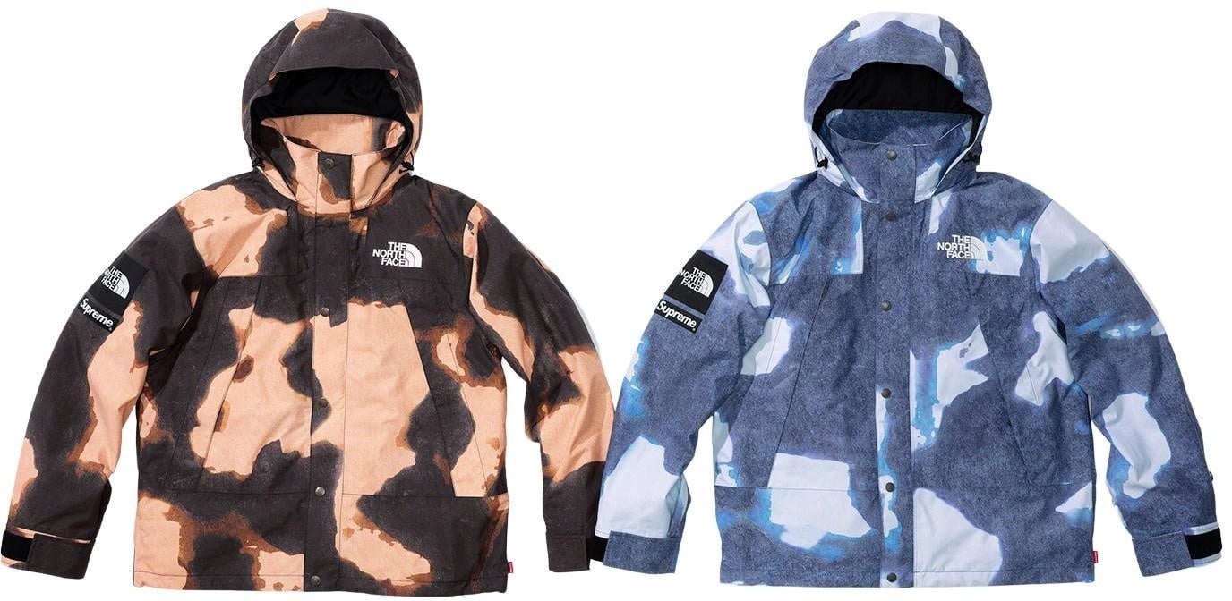Supreme®/The North Face® Bleached Denim Print Mountain Jacket